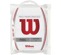 Wilson Pro Overgrip Perforated racchette da tennis 12 pezzi bianco WRZ4006WH+