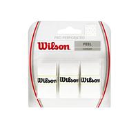 Wilson Pro Overgrip Perforated Impugnatura per Racchetta da Tennis, Unisex - Adulto, Bianco, Taglia Unica
