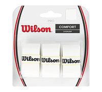 Wilson PRO Overgrip - Set di 3 Grips per Racchetta da Tennis, Uomo, Bianco