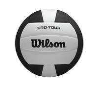 Wilson Pro Tour - Pallone da pallavolo indoor, misura ufficiale, colore: Nero/Bianco
