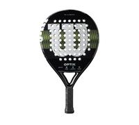Wilson Racchetta da Padel Optix V1, Con Struttura In Fibra Di Vetro e Morbida Schiuma, Design Circolare e Tecnologia Dei Fori Di Precisione, Colore: Nero, Misura: 2