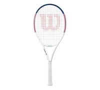 Wilson Racchetta da tennis Allure, Per Colpi Di Precisione, Con Design A Doppio Foro e Impugnatura Confortevole, Pre-Incordata, Colore: Rosa/Blu, Misura: 2