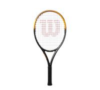 Wilson Racchetta Da Tennis Burn Spin Jr 25, Design Leggero Con Effetto Migliorato, Struttura Resistente, Finitura Brillante, Colore: Nero/Arancione, Misura: 25