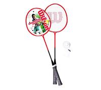 Wilson Set 2 pezzi racchette da badminton V2 – Ergonomiche, Leggere – Rosso/Giallo G4 (3)