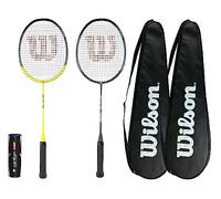 Wilson Recon - Set di racchette da badminton miste e 6 navette da badminton