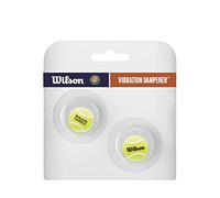 Wilson RG PRO Feel Antivibrazioni, Giallo Nero e Bianco, 2 Pezzi | In gomma ad elevato assorbimento urti, ammortizzatori per racchetta da tennis con grafica Roland Garros per protezione