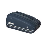 Wilson Roland-Garros 2025 Session de Soirée Super Tour - Borsa per racchette da tennis, contiene fino a 9 racchette, colore: blu scuro, Blu marino scuro, Roland-garros 2025 Session De Soirée Super