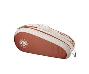 Wilson Roland-Garros 2025 Team 6 Pack, Con Ampia Tasca Per Accessori e Tracolla Regolabile, Offre una Protezione Completa Per La Racchetta, Colore: Crema/Argilla