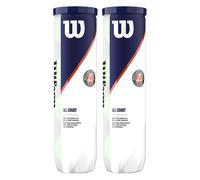 Palline da tennis Wilson Roland Garros All Ct 4 Ball 2Pk 8 pezzi giallo WRT116402