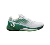 Wilson Rush PRO 4.0 Clay, Sneaker Uomo, White/Bosphorus/Classic Green, 48 2/3 EU