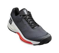 Wilson Rush PRO 4, Scarpe da Tennis Uomo, Black White Poppy Red, 48 EU