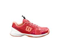 Wilson Rush PRO JR QL, Scarpe da Tennis per Tutte Le Superfici, per Tutti i Tipi di Giocatori Unisex-Bambini, Rosso/Bianco/Arancione, 36 1/2 EU
