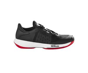 Wilson Scarpe da Tennis da Uomo, Kaos Swift Clay, Nero/Celeste/Rosso, 46 2/3, per campi in Terra Battuta, per Tutti i Tipi di Giocatori, WRS327760E115