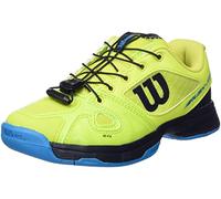 Wilson, Scarpe da tennis per bambini/ragazzi, RUSH PRO JR QL, Giallo/Azzurro/Blu, 38, Per tutte le superfici, Per tutti i tipi di giocatori, WRS327870E050
