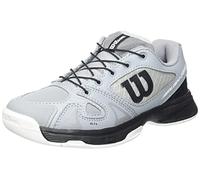 Wilson, Scarpe da tennis per bambini/ragazzi, RUSH PRO JR QL, Grigio/Nero/Bianco, 32, Per tutte le superfici, Per tutti i tipi di giocatori, WRS327890E135