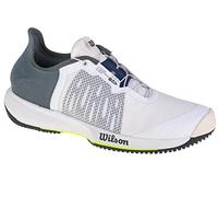 Wilson Scarpe da tennis per uomo, KAOS RAPIDE, Bianco/Grigio/Grigio, 48, Per tutte le superfici, Per tutti i tipi di giocatori, WRS327040E125