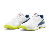 Scarpe da tennis bambini Wilson Rush Pro JR L - snow white/snow white/ensign blue - Bianco (30 2/3)