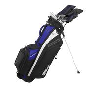 Wilson Set Completo da Golf PlayerFit per Uomo, Con Sacca Stand, Shaft in Acciaio e Design Migliorato, Nero/Nero/Bianco