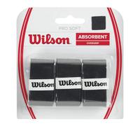 Wilson Pro Soft Overgrip racchette da tennis 3 pezzi nero WRZ4040BK+