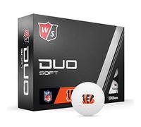 WILSON Staff 2023 Duo Soft NFL Golf Balls - 12 Balls, White, Cincinnati Bengals