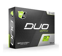 Wilson Staff Duo Optix, WGWP50400 Palline da Golf, Superficie Opaca, Facili da Individuare, Verde, 12 Pezzi