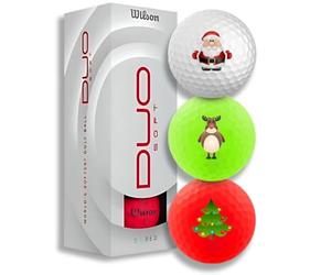 Wilson Staff DX2 Soft/Optix 2018 - Palline da golf natalizie, confezione da 3