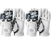 Wilson Staff Fit-all JR Glove, WGJA00913 Guanto da Golf, Mano Sinistra, per Ragazzi, Microfibra/Tessuti Sintetici, Bianco/Nero, Taglia Unica (Confezione da 2)