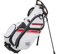 Wilson Staff Golftasche, EXO II Carry Bag, Tragetasche, Bianco/Nero/Rosso, Integrierter Ständer, 2,3 kg, WGB6600WH