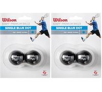 Wilson Staff Pallina da Squash, 2 Pezzi, WRT617500, Blu/Nero (Confezione da 2)