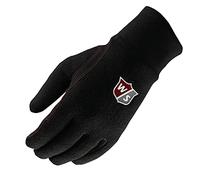 Wilson Staff Winter Gloves, WGJA00118S 1 Paio Guanti da Golf, Uomo, Microfibra/Pelle Scamosciata, Nero, Taglia S