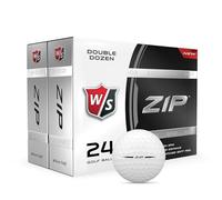 Wilson Staff Zip Double Dozzine di palline da golf, bianche, grandi (WGWP25000), 2 pezzi (confezione da 1) (24 palline da golf in totale)
