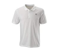Wilson Stripe Polo, Polo da Uomo, Poliestere, Bianco, Taglia S, WRA789703SM