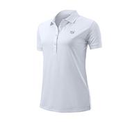 Wilson Stripe, WGA700631 Polo Sportiva da Donna, Poliestere, Bianco, LG