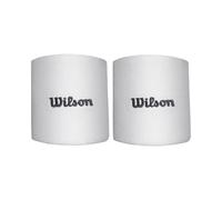 Wilson U Terry Logo Wristbands Bright White Unisex Polsino Anti Sudore Bianco