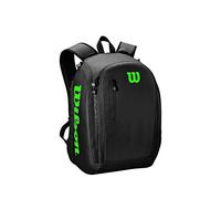 Wilson Tour, WR8002201001 Zaino da Tennis, per 2 Racchette, Nero/Verde