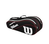 Wilson vantaggio iii sei borsa per racchetta da tennis nero - bianco
