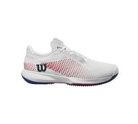 Wilson Wilson Femme KAOS Swift 1.5 Tennis Shoe, White/Deja Vu Blue Red, 38 2/3 EU