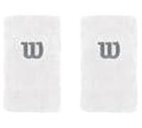 Wilson WRA733516 Polsino da Tennis, Lungo, in Spugna, Bianco/Bianco/Argento