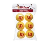 Wilson WRZ259300 Palline da Tennis Starter Foam, per Bambini, Giallo/Rosso, Confezione da 6