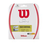 Wilson WRZ949720 Corda da Tennis Duo Control, 12.2 m, Corda Ibrida Luxilon 4G Rough e Wilson NXT Control, Unisex, Colore Oro/Natural
