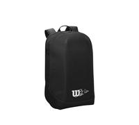 Wilson Lo zaino Padel da donna incarna moda e stile di vita ed è una soluzione interessante per le donne che vogliono viaggiare leggere sul campo da padel. Realizzato in poliestere PET riciclato, lo zaino ha un ampio scomparto principale che può contenere fino a due racchette da padel. Tra le altre caratteristiche, una tasca per accessori con cerniera sul davanti per gli oggetti più piccoli e due tasche laterali espandibili per bottiglie d'acqua o lattine di palline da padel. Una targhetta decorativa con il logo "W" sulla parte anteriore completa il design pulito e robusto.