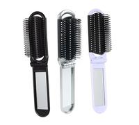 Wilsonzin 3 pc Spazzola Per Capelli Da Viaggio Con Specchio,Mini Spazzola Per Massaggi,Mini Pettini per Capelli da Viaggio Portatile Strumento Per Lo Styling Dei Capelli,Ideale Per Palestra, Viaggi