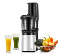 Wiltal Spremiagrumi per frutta e verdura | con apertura di 76 mm | Spremiagrumi elettrico per frutta | Motore silenzioso | Facile da pulire | JC-280 | 150 Watt | Senza BPA | Bianco