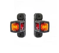 Wiltec 2X Luci di ingombro Laterali 4 LED 12V Luci di Posizione per rimorchi