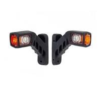 Wiltec 2X Luci Laterali 4 LED 12V con 3 Colori Luci di Posizione e ingombro per rimorchi Camion