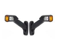 Wiltec 2X Luci Laterali 4 LED 12V rettangolari Luci di Posizione e ingombro per rimorchi Camion