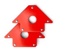 Wiltec 2x Magnete per saldatura con forza di tenuta di 20 kg, 150 x 102 x 16 mm, Angolo di saldatura a 45°, 90° e 135°, tiene uniti i pezzi da saldare