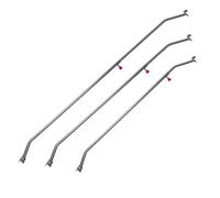 Wiltec 3 staffe per telone rimorchi leggeri, regolabile 108-150 cm, in alluminio, Supporto per telo carrello appendice