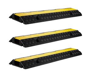 Wiltec 3x Pedane passacavi carrabili 98x26x6,5 cm 1 canale 15 t Dosso copricavo