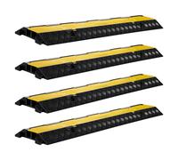 Wiltec 4x Pedane passacavi carrabili 98x24x4,5 cm 2 canali 15 t Dosso copricavo